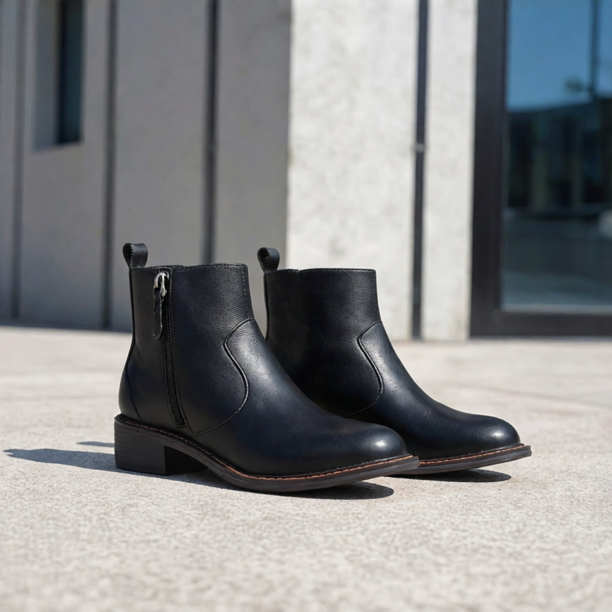 切尔西短靴出口欧美舒适健康鞋足弓支撑防滑牛皮中跟大码女短靴,女鞋,时装靴,淘宝优惠券,粉丝福利购,淘宝优惠卷