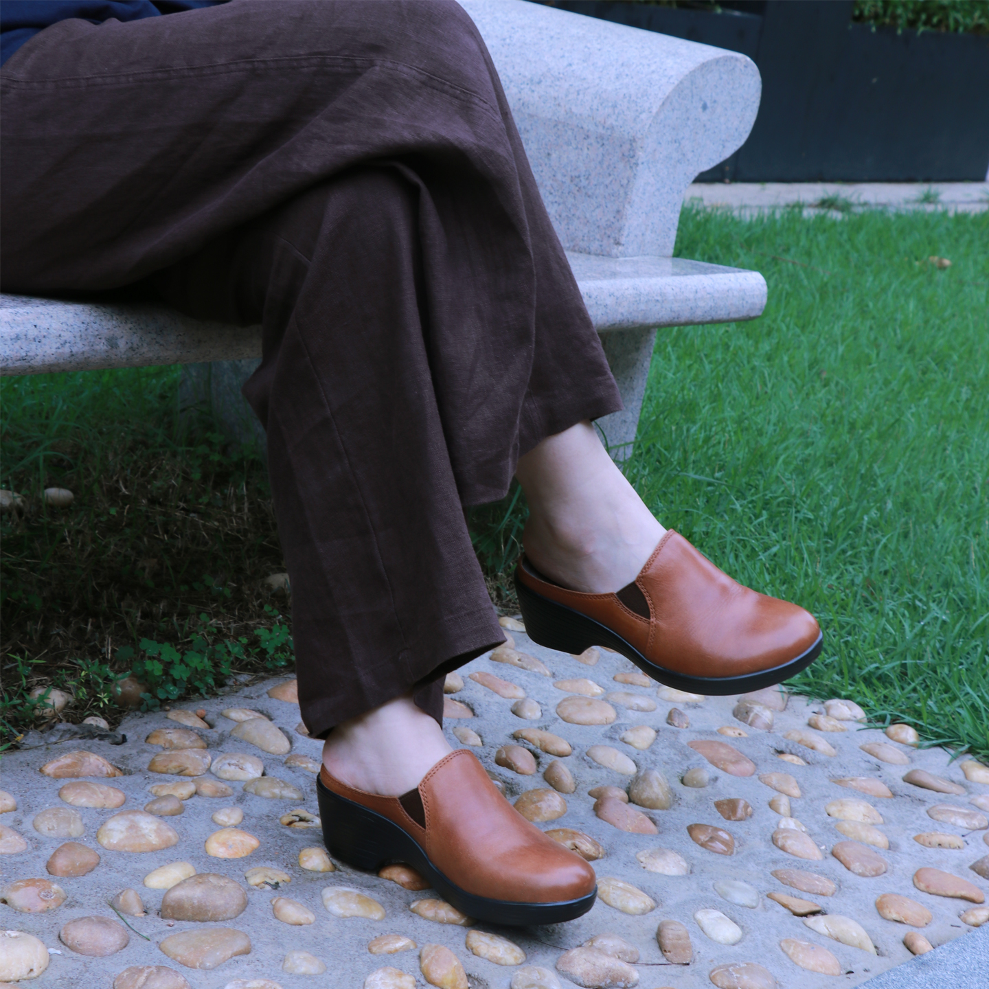 足弓支撑健康女鞋包头拖鞋穆勒