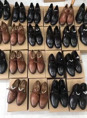 大码特惠中跟BORN出欧美小众真皮美式复古小裸靴牛皮后拉链及踝靴