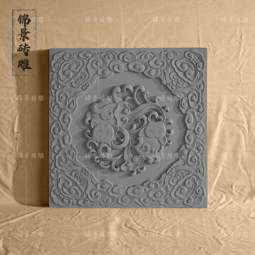中式砖雕铺地青砖年年有余地砖