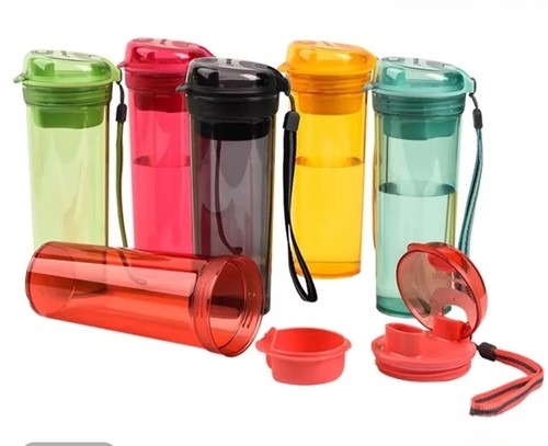 特百惠晶彩随心水杯400ml高颜值带茶隔耐高温便携杯 正品