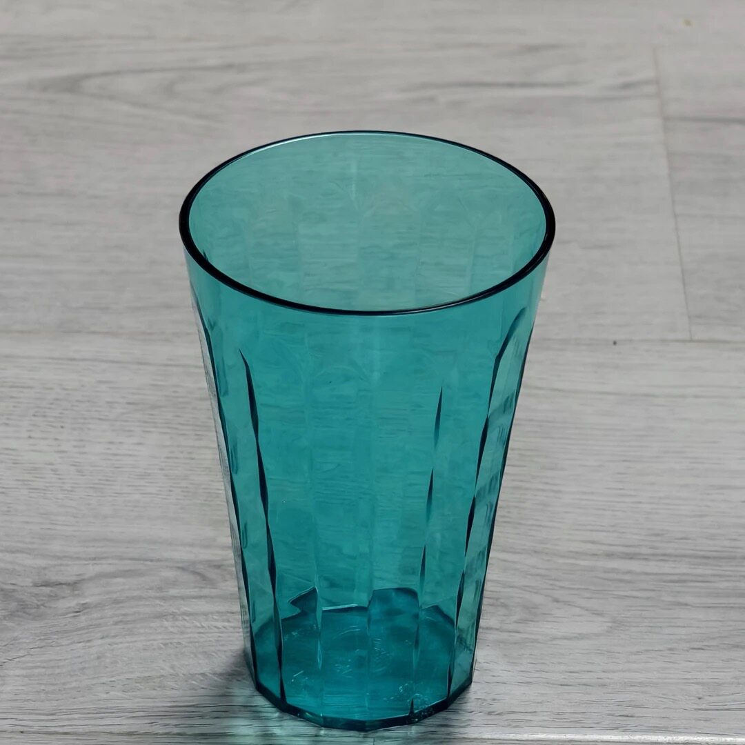 （海）475ml 蓝色透明晶钻水杯pc 耐高温 颜值高