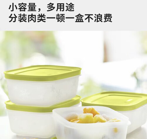 特百惠 雪影新冷冻450毫升1.1升冷冻保鲜盒密封储物盒可冷藏