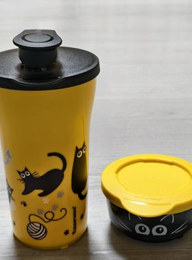 （海）特百惠黄色猫咪扭扭保鲜盒套装