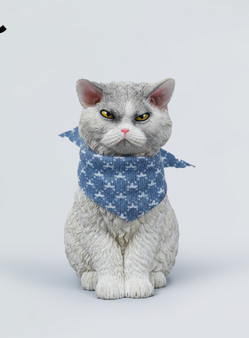 新品JXK美国怒目猫模型 网红周边塞尔凯克卷毛猫猫咪桌面摆件手办