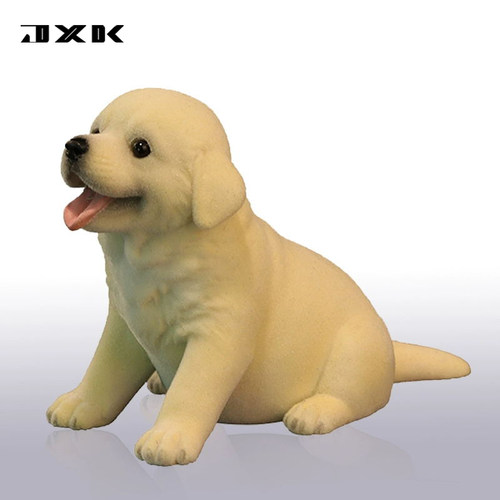 JXK现货植绒材质金毛模型