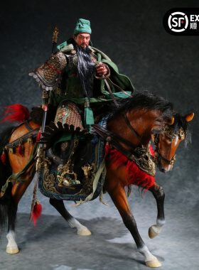 JXK 1/6汗血宝马模型 摆件关羽兵人坐骑动物周边仿真骏马手办