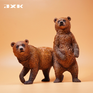 现货 JXK 1/6 小棕熊 凶猛动物仿真模型摆件场景配兵人周边手办