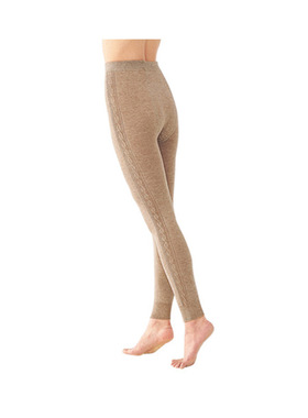 日本代购直邮 香罗奈charle日本制羊毛裤 保温保暖裤塑形 女