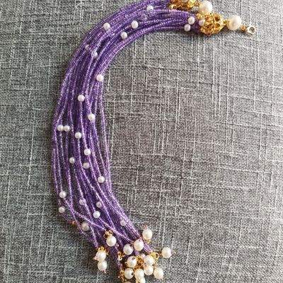 26厘米紫色系簪长米珠宫廷汉服发钗簪子对簪单独流苏汉服配饰流苏