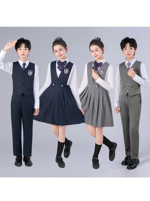 儿童合唱演出服中小学生朗诵比赛表演服班服幼儿园演讲服装中大童