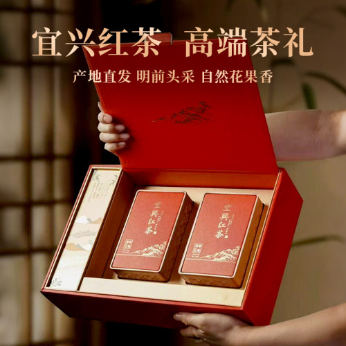 溢清醇宜兴红茶明前新茶正宗金毫宜兴红茶特产级春茶高档礼盒装
