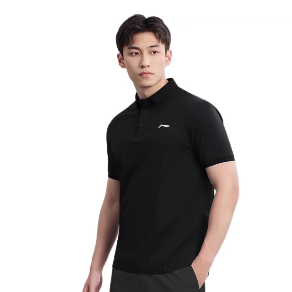 李宁男子polo衫运动短袖夏季新款户外休闲纯棉T恤上衣APLT261