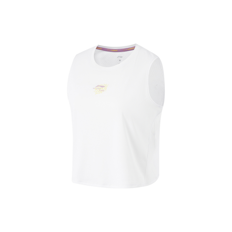 李宁背心女款秋跑步系列舒适透气圆领宽松休闲运动背心AVSU730