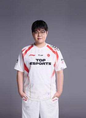 李宁队服LPL 2025赛季TES战队经典队服男女夜光短袖T恤ATSU663