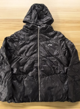 李宁都市轻运动系列短款羽绒服保暖连帽羽绒服AYMG074