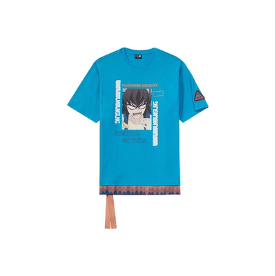 李宁LNGx鬼灭之刃联名款卡通印花梭织假两件男女款短袖T恤FABA002