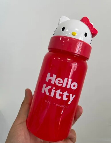 全新现货 日本SKATER斯凯达 凯蒂猫 可爱儿童水杯吸管水瓶 350ml