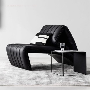 意式极简巴塞罗那躺椅卧室拳头椅轻奢阳台休闲沙发椅单人椅