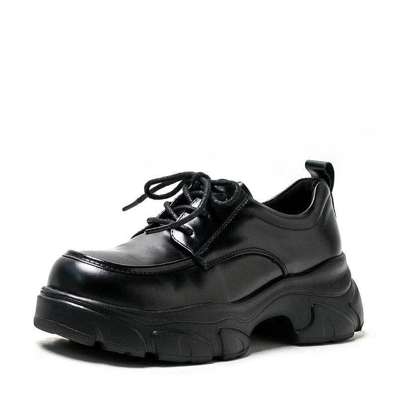 真皮深口单鞋子女春秋黑色牛皮绑带圆头厚底水台中粗跟SS31112192,女鞋,深口单鞋,淘宝优惠券,粉丝福利购,淘宝优惠卷