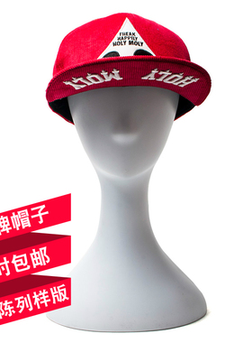 熊猫贴布刺绣嘻哈帽街舞蓝色帽子