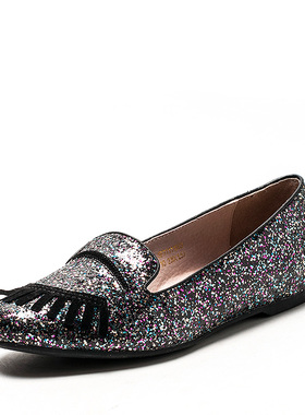 小码格利特闪闪女鞋子紫色亮片单鞋不对称睁只眼闭只眼SF71111003