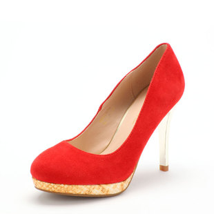 瑕疵真皮单鞋 花盆养殖多肉小织物景观道具桔红SS31S18J44 女高跟鞋