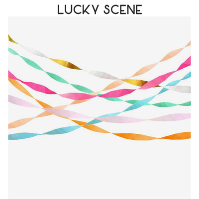 【吉祥道具】彩色拉花褶皱纸卷