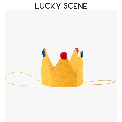 [Счастливый реквизит] Фетровая шляпа на день рождения, детская шапка для собаки, питомца, годовалая корона, день рождения, кошка для мальчика