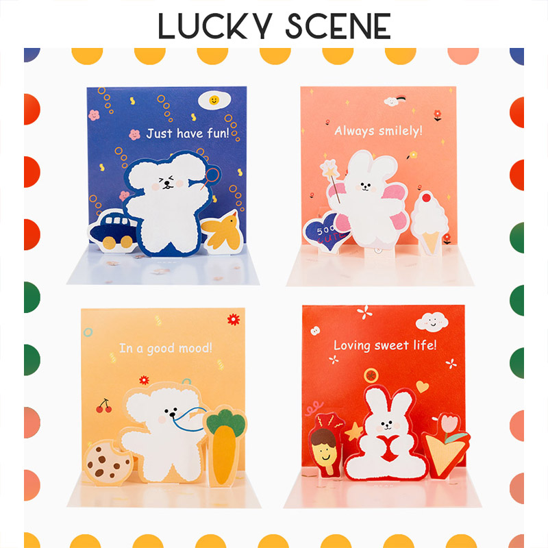 【吉祥道具】ins生日布置立体贺卡摆件装饰蛋糕高档邀请卡创意卡