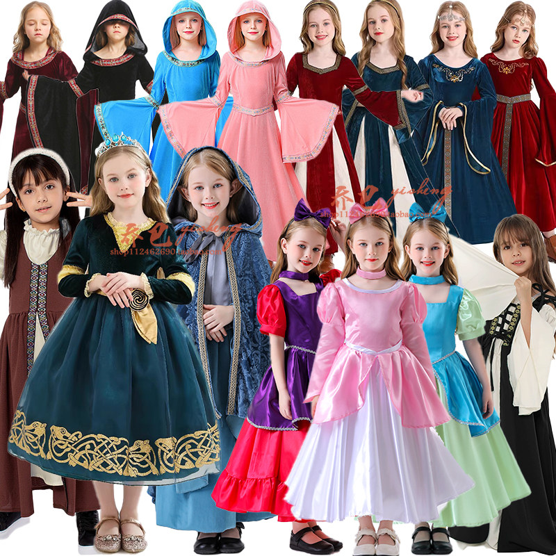中世纪欧式复古宫廷儿童连衣裙维多利亚公主女王话剧舞台剧演出服,模玩/动漫/周边/娃圈三坑/桌游,万圣/圣诞/儿童节用服饰,淘宝优惠券,粉丝福利购,淘宝优惠卷
