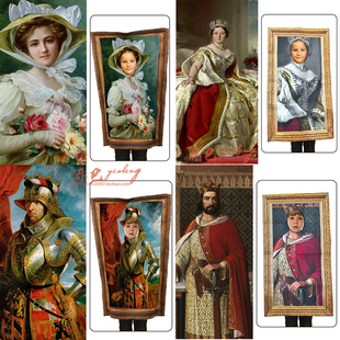 万圣节公司年会派对 趣味恶搞壁画国王女王校园活动亲子cos表演服