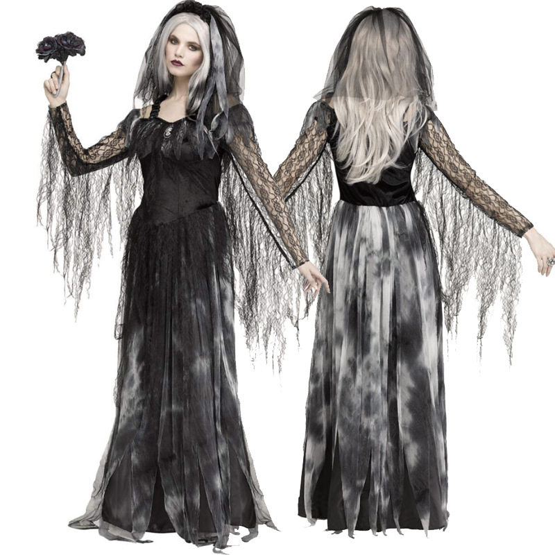 万圣节地狱天堂恶魔使者新娘服装化妆舞会派对聚会舞台演出服