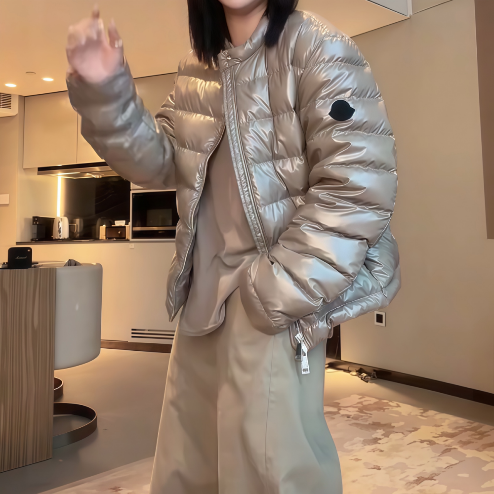 新款韩系汉服装轻薄百搭短款2026冬季纯色连帽保暖羽绒服外套女款
