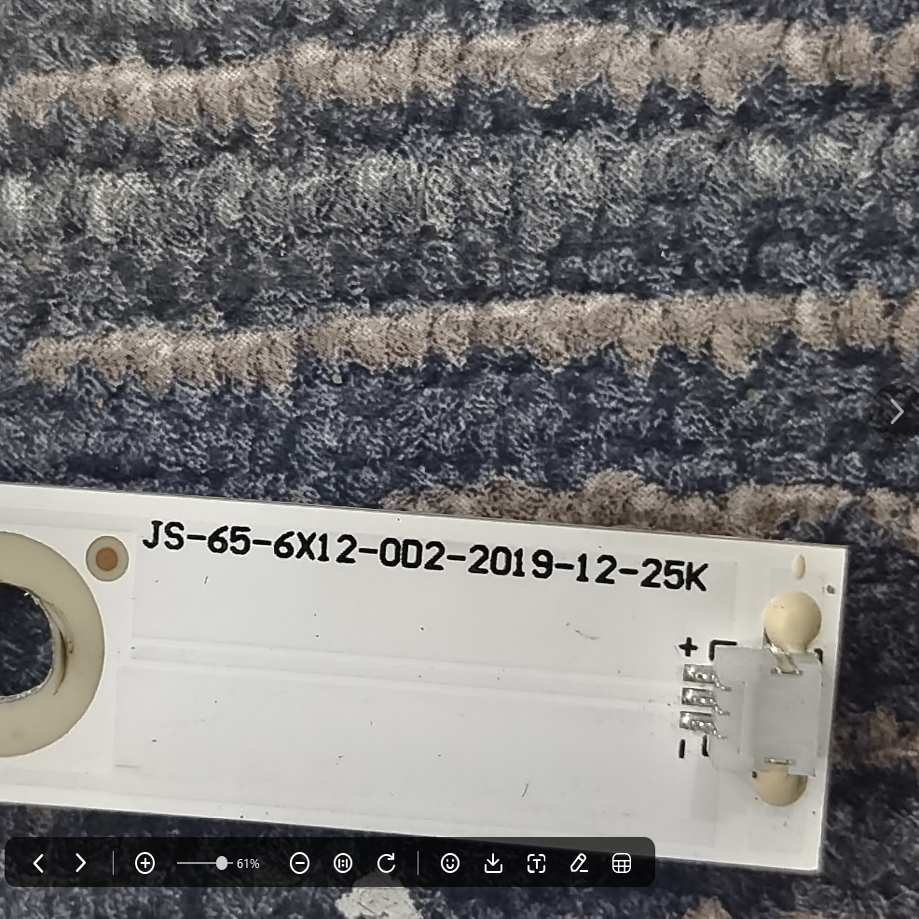 适用65寸组装机灯条JS-65-6X12-0D2-2019-12-25K液晶背光灯商显