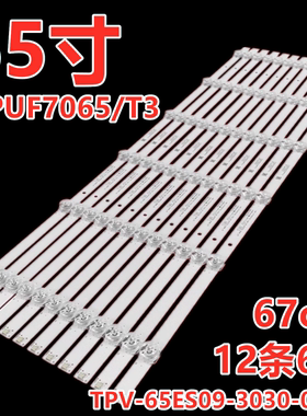 适用飞利浦65PUF8005/T3 65PUF7565/T3灯条HRS-TPV65ES29-12X6-2W