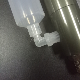 耐腐蚀点胶转换头 点胶阀接头 鲁尔1/8螺纹转针筒 塑料90度转接头