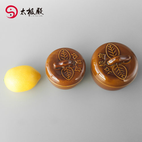 仿铜色陶瓷苹果盅建房家用