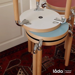 多匣lada 莱尔凳三脚凳堆叠凳客人凳