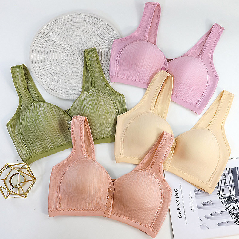 女士固定杯前开扣妈妈中老年内衣女大码无刚去文胸薄款背心式胸罩,女装/女士精品,大码内搭,淘宝优惠券,粉丝福利购,淘宝优惠卷