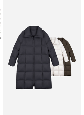 COCOLAN【凛冬】90白鸭绒长款羽绒服女2025冬季新款休闲保暖外套