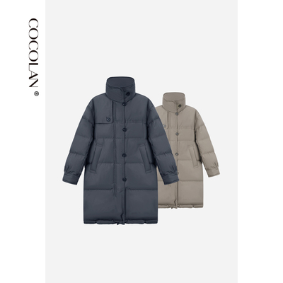 COCOLAN【绿皮书】90白鸭绒羽绒大被子中长款羽绒服女CL8YR5058