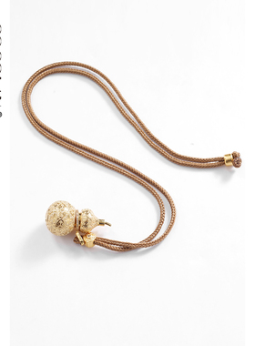 COCOLAN沙金福禄雕花葫芦项链女CL8XL1206