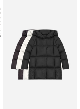 COCOLAN【冬日暖阳】90白鸭绒冬季短款厚外套中长款连帽羽绒款女C