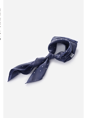 COCOLAN100桑蚕丝波点丝巾围巾方巾女时尚百搭CL1SJ1019