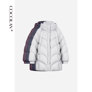 COCOLAN【锁温舱】90白鸭绒连帽短裤冬季外套羽绒服女CL8YR5867