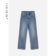 水洗牛仔裤 COCOLAN 女CL1K9010 新款 直筒裤 唱片牛仔 2026年春季