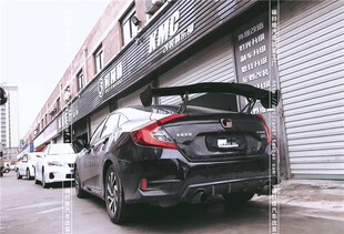 适用本田十代思域碳纤维尾翼CIVIC FK7改装GT大尾翼定风翼扰流板