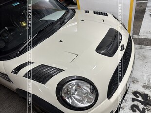 R55 适用于MINI R56碳纤维机盖COOPER AG开孔引擎盖头盖 R57改装