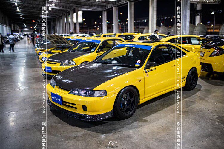 适用于本田思域eg6碳纤维机盖civic eg8改装oem引擎盖头盖大包围